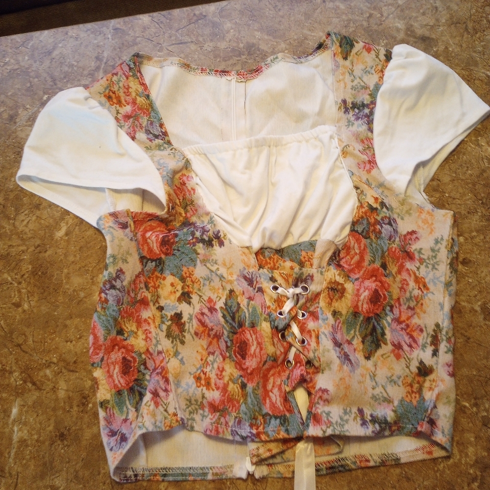 Floral peasant blouse